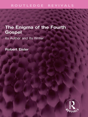 cover image of The Enigma of the Fourth Gospel